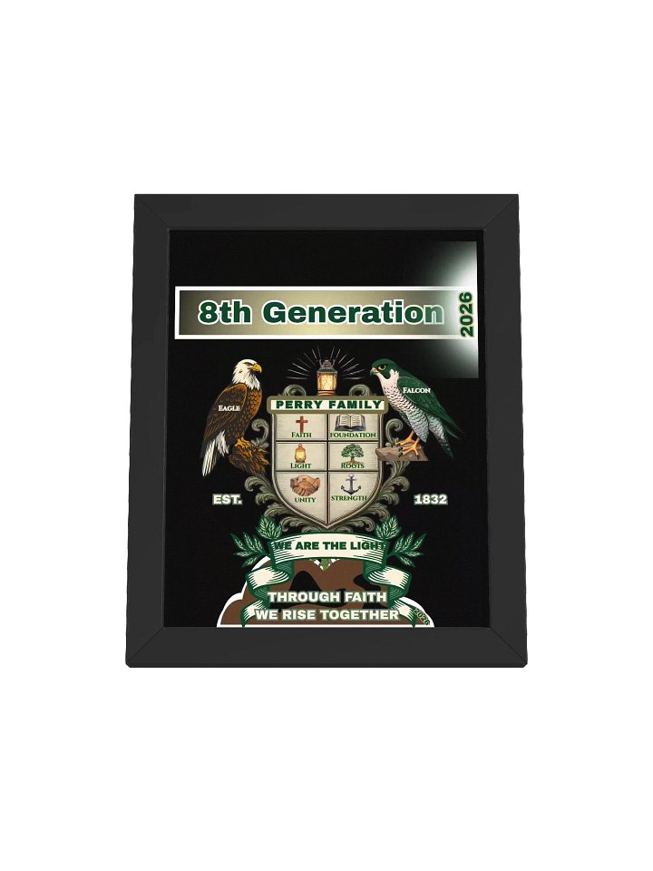 8th Generation Perry Family Reunion 2026 Framed Poster – 8" x 10" Legacy Edition product image (1)