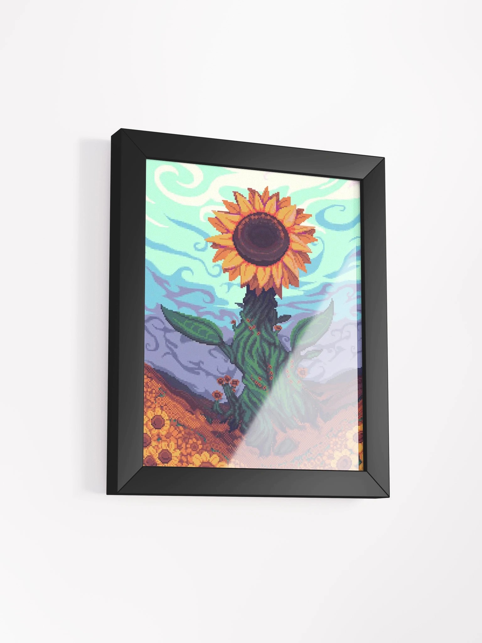 Sunflower Hills Pixel Art Framed Poster product image (6)