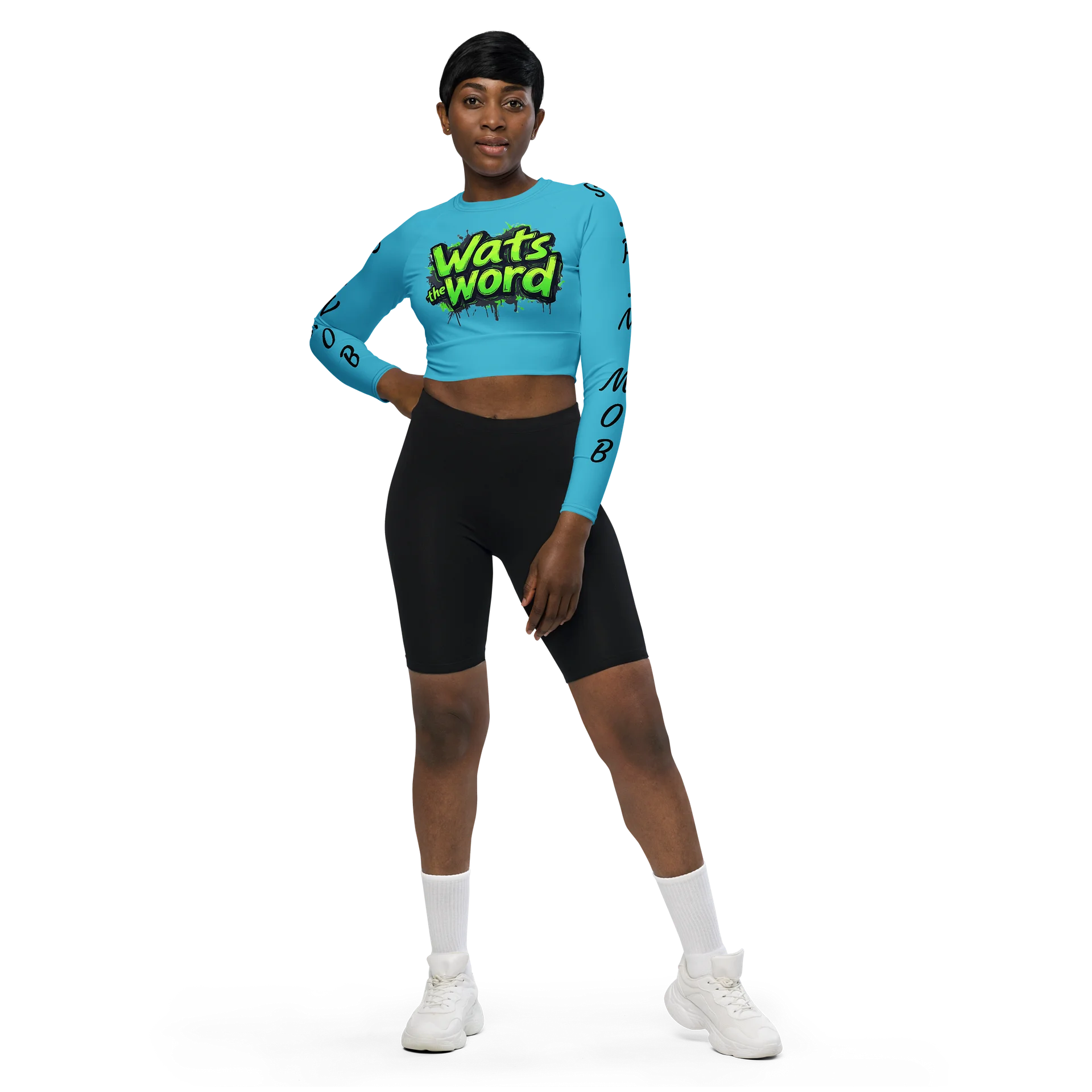 What's the Word Long Sleeve Crop Top product image (1)