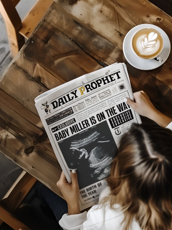 Magical Baby Announcement Newspaper 100% Customizable Template Bundle product image (2)
