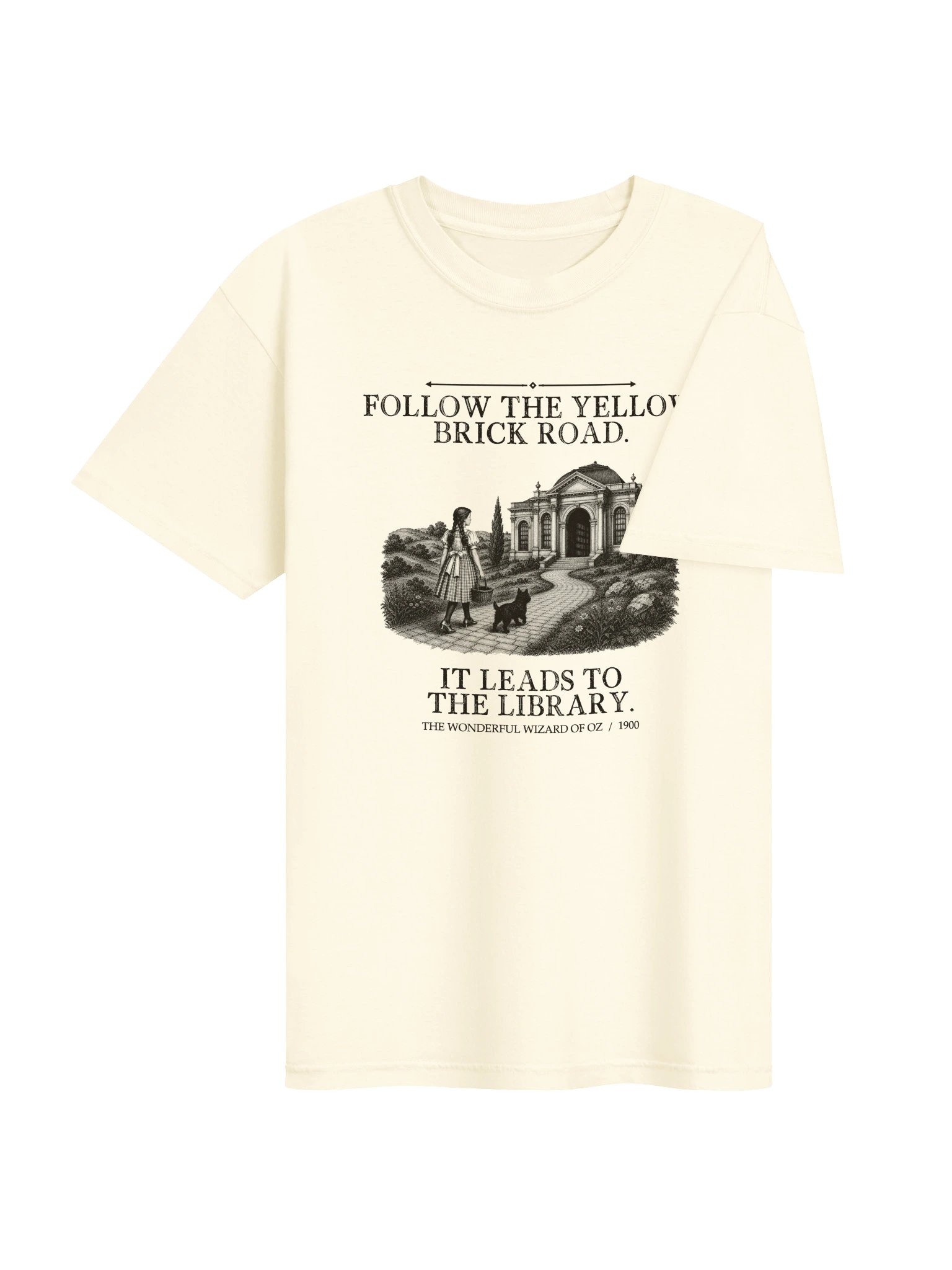 Follow Yellow Brick Road Leads Library -- The Wonderful Wizard of Oz Tee (Light) product image (13)