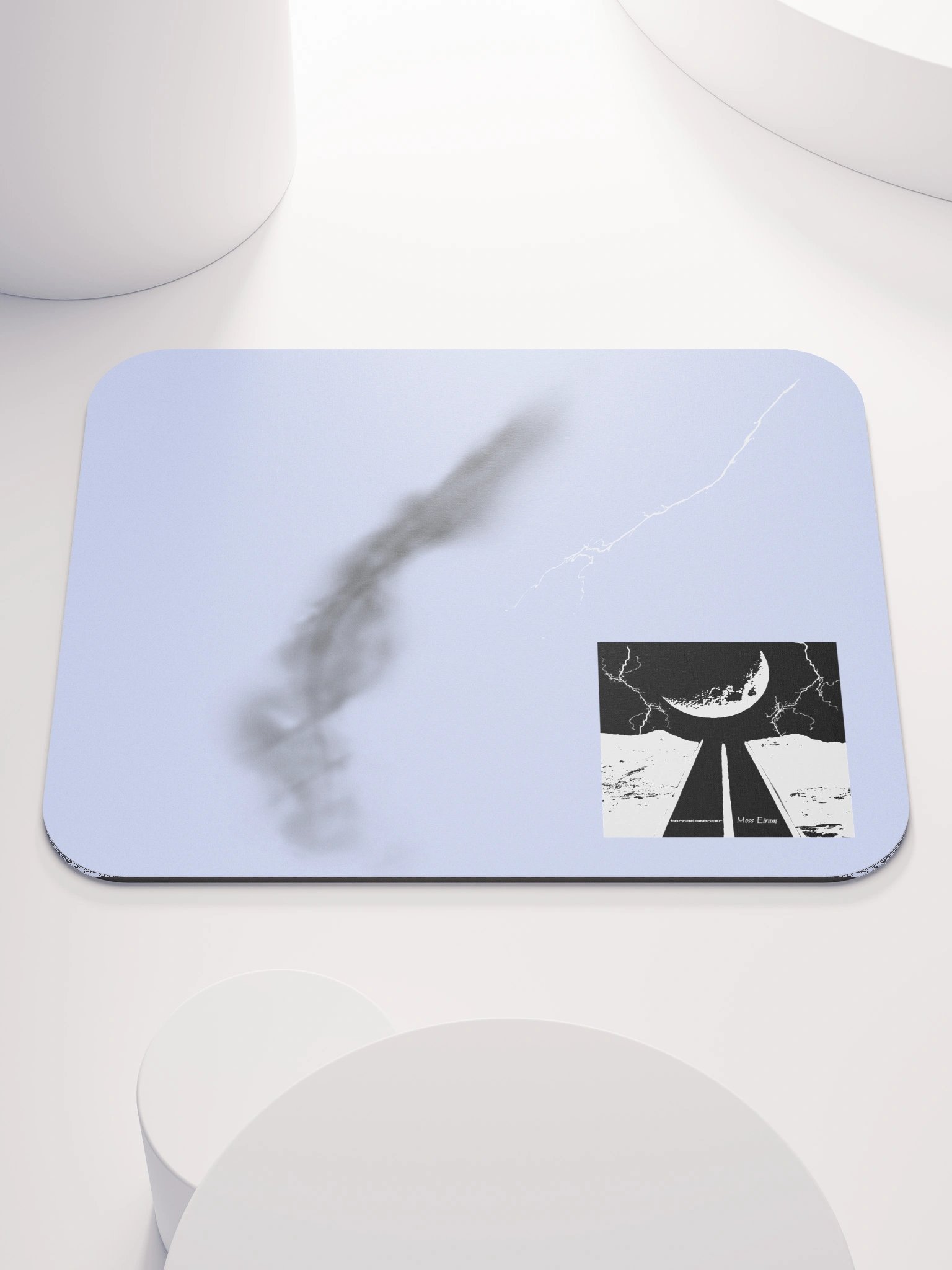 Tornadomancer Mouse Pad (Black & White Logo) product image (1)