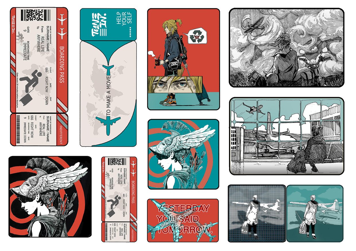 "Trip" 3 stickerset A5 product image (4)