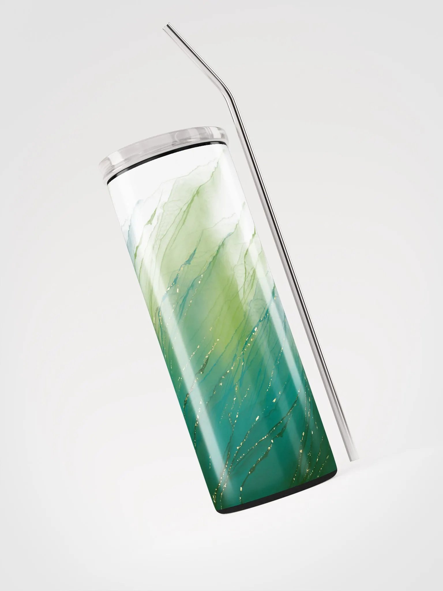 Enchanted Emerald: Green Gold Whispers Tumbler product image (3)