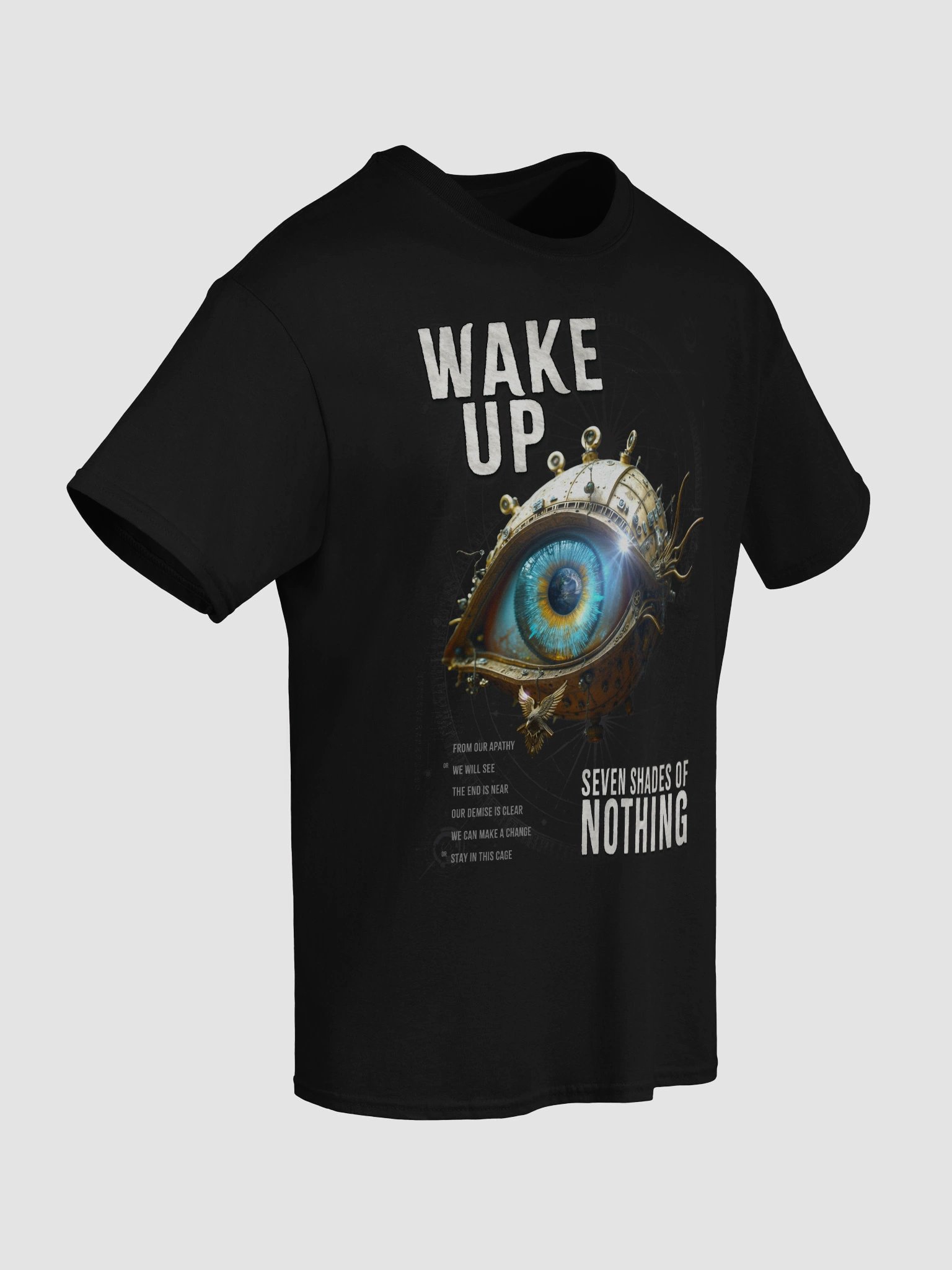 “Wake Up” single artwork tee – cinematic rock shirt from Seven Shades of Nothing - Gildan Heavyweight T-Shirt product image (48)