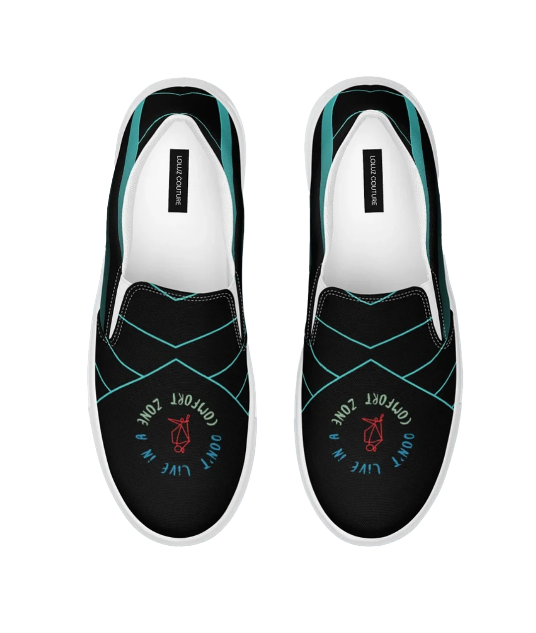 'Don't Live in a Comfort Zone' Men's Slip-On Canvas Shoes product image (10)
