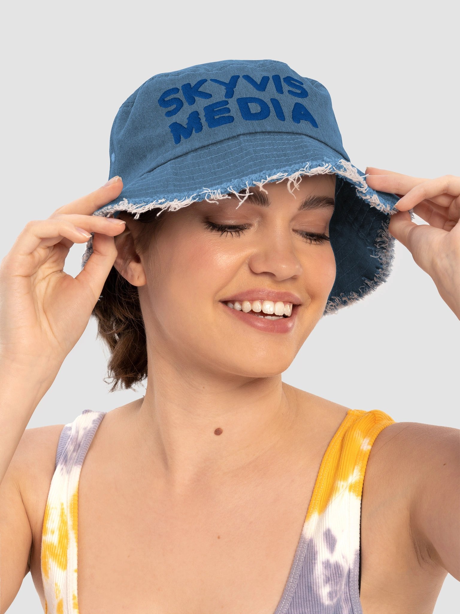 001 // Distressed Denim Bucket Hat product image (8)