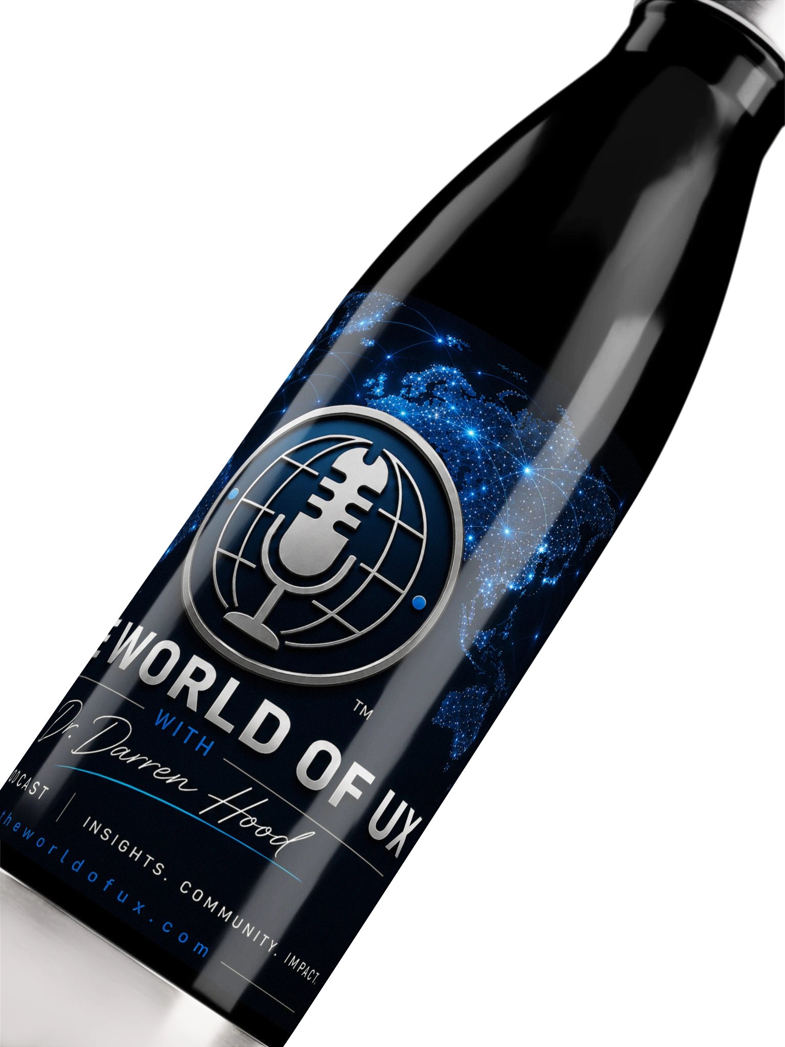World of UX™ Podcast Cover Water Bottle product image (5)