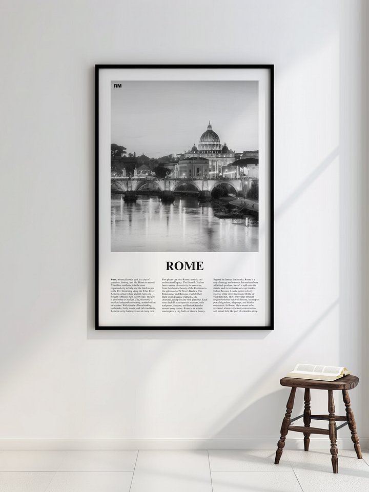 Rome 04 Newspaper Poster | Framed product image (2)