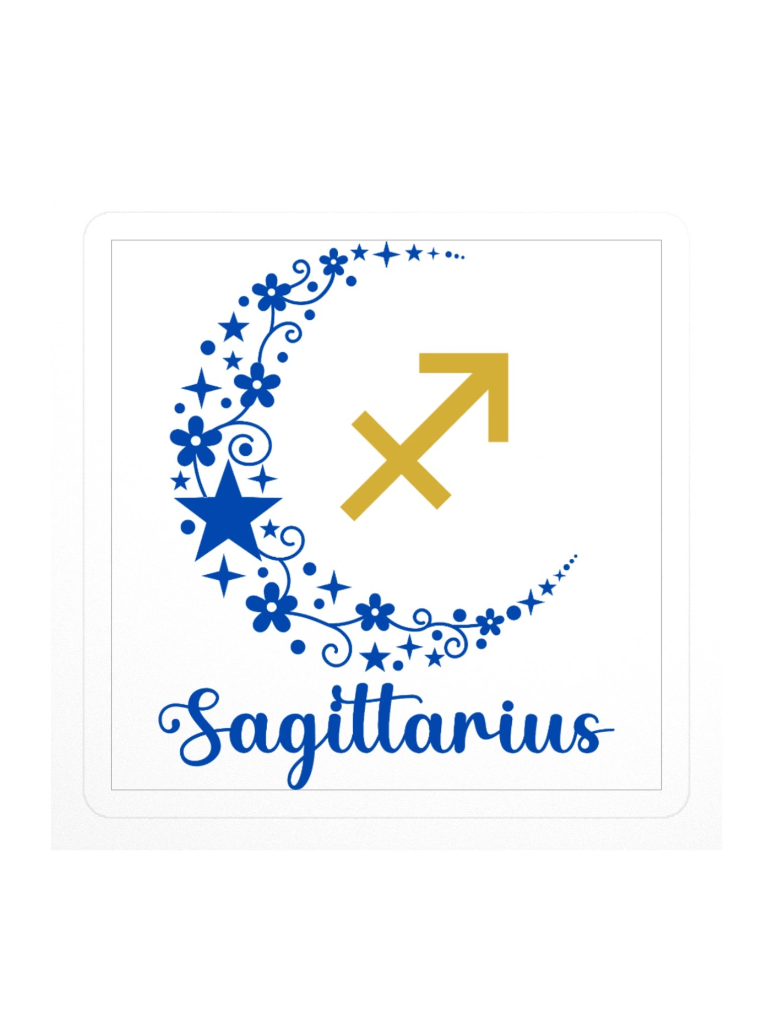 Sagittarius Zodiac Sticker — Whimsical Arrow & Bloom Design product image (1)