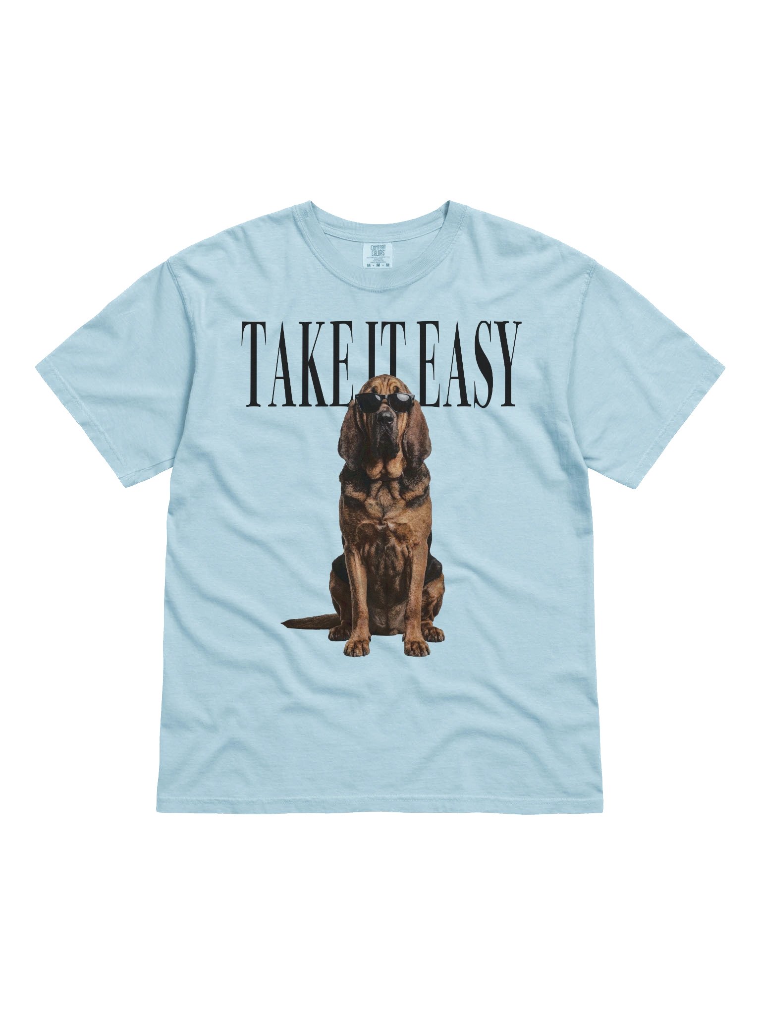 Take It Easy '90s Pop Vintage-Style T-Shirt for Bloodhound(Black & Tan) Owners product image (4)