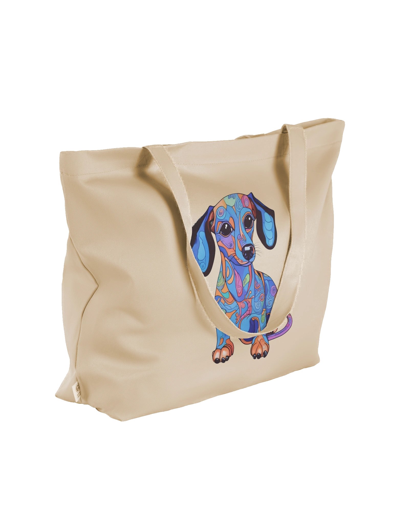 Psychedelic Dachshund #1 - Eco-conscious Organic Cotton Tote product image (5)