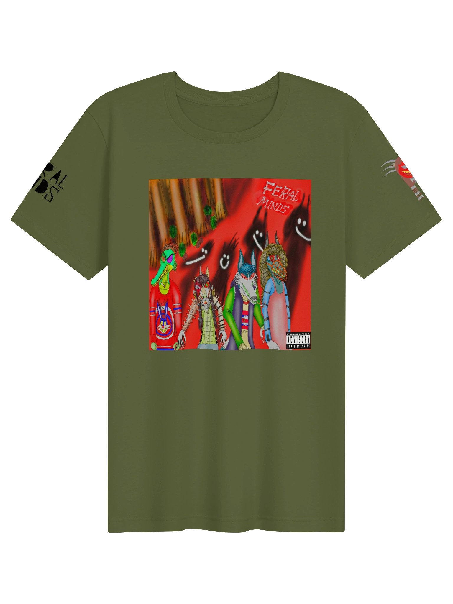 Feral Minds Virtual Band Album Cover Graphic Tee product image (1)