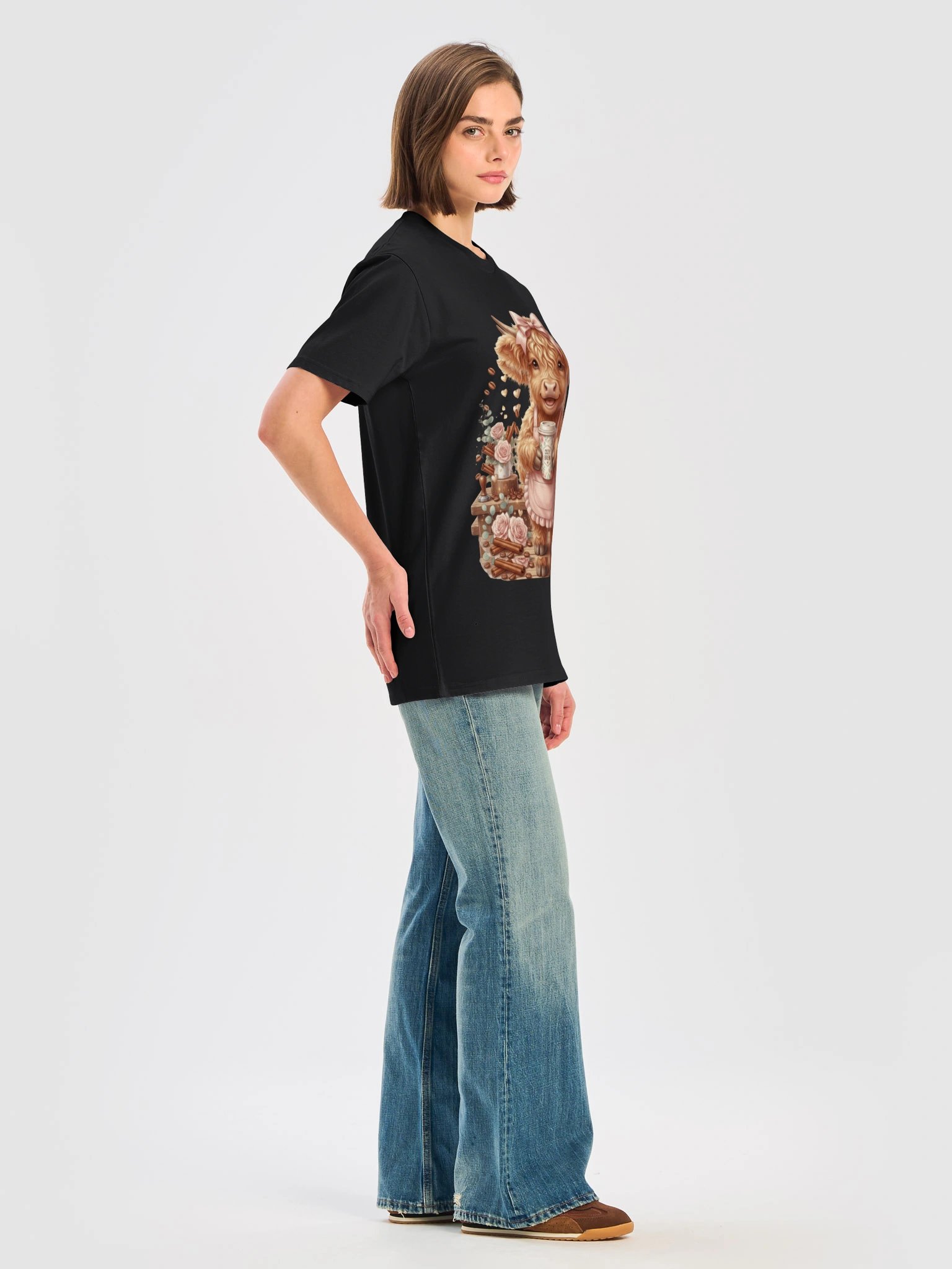Cute Highland Cow Coffee Lover T-Shirt product image (75)