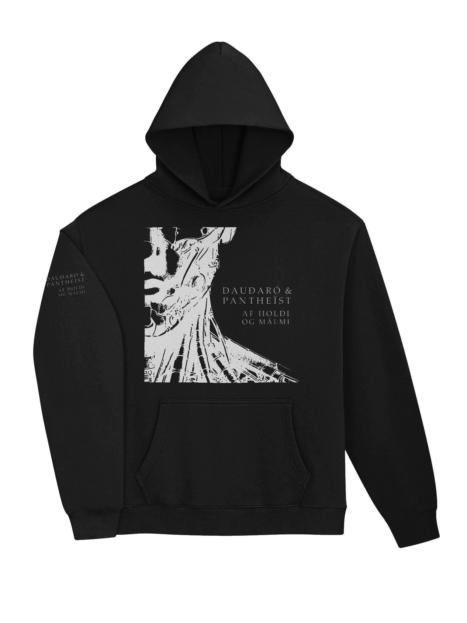 Dauðaró & Pantheïst — Af holdi og málmi Limited Edition Oversized Hoodie (Black) product image (6)