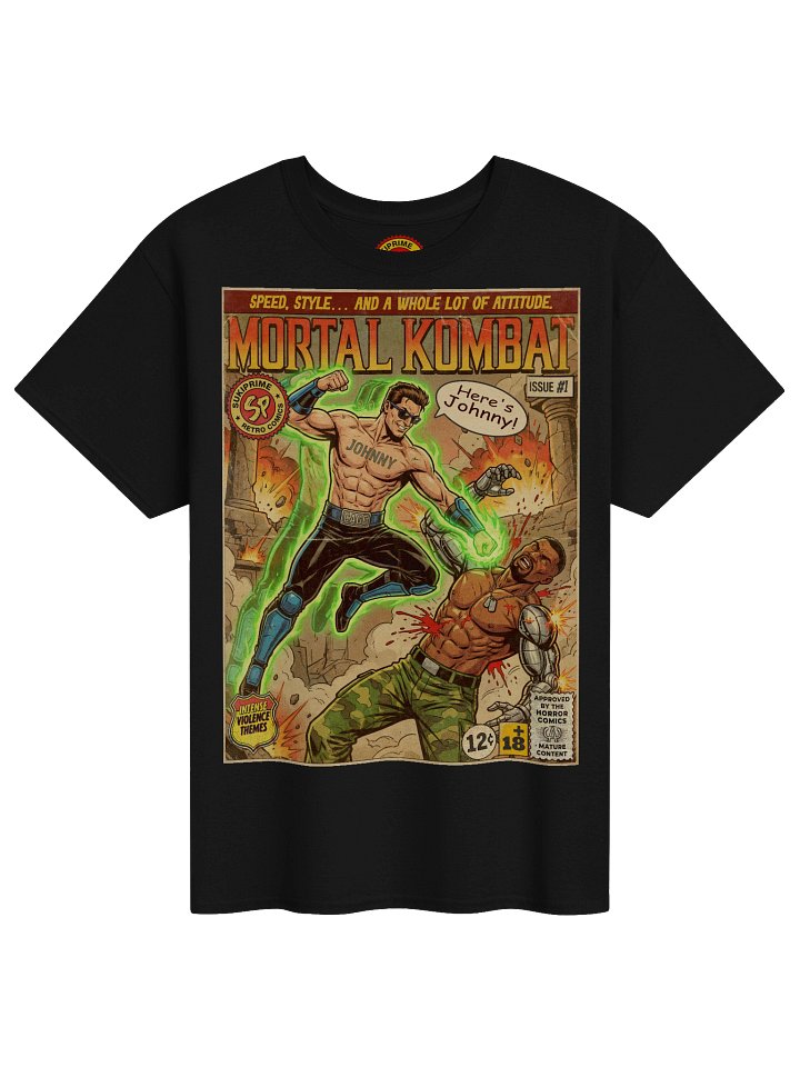 Mortal Kombat Johnny Cage & Jax Comic Art T-Shirt product image (1)