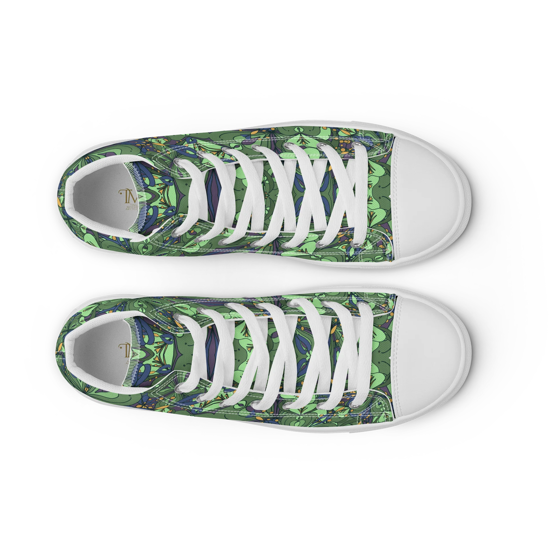 Fortune in Bloom Women’s High Top Canvas Shoes product image (10)