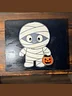 Halloween Mummy/Pumpkin Layered Wood Sign