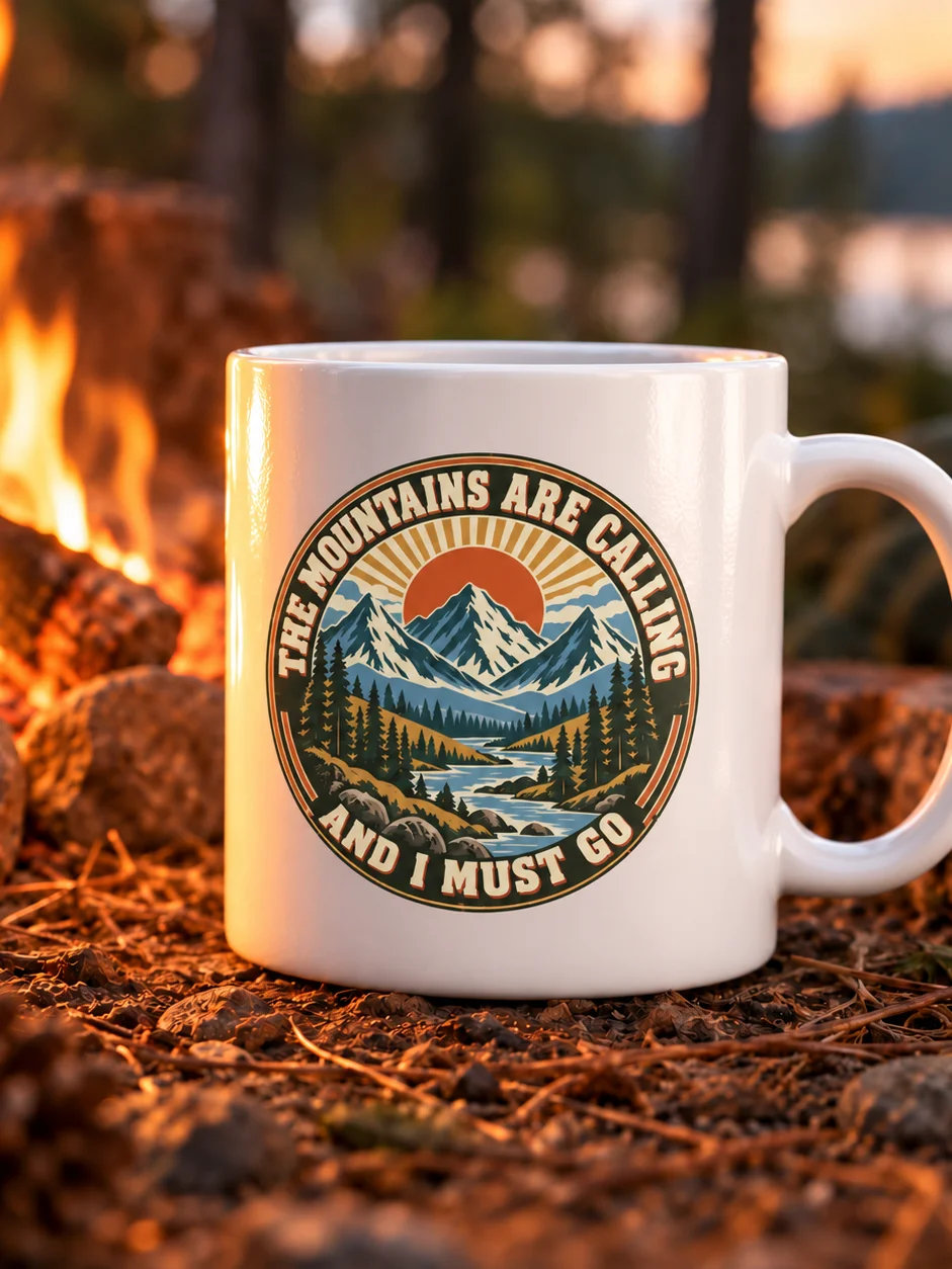 The Mountains Are Calling Ceramic Coffee Mug product image (1)