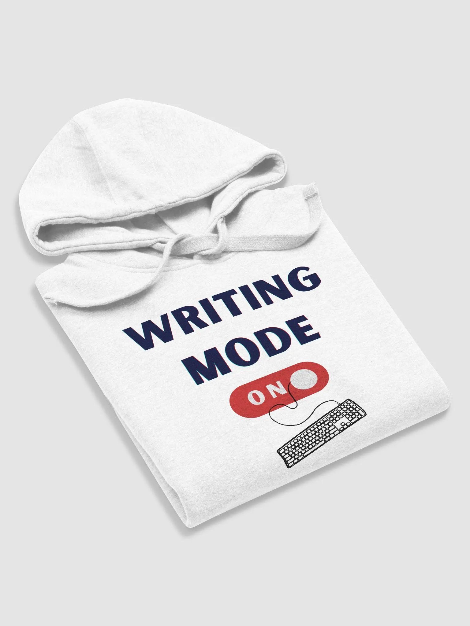 Writing Mode on - White Unisex Hoodie product image (5)