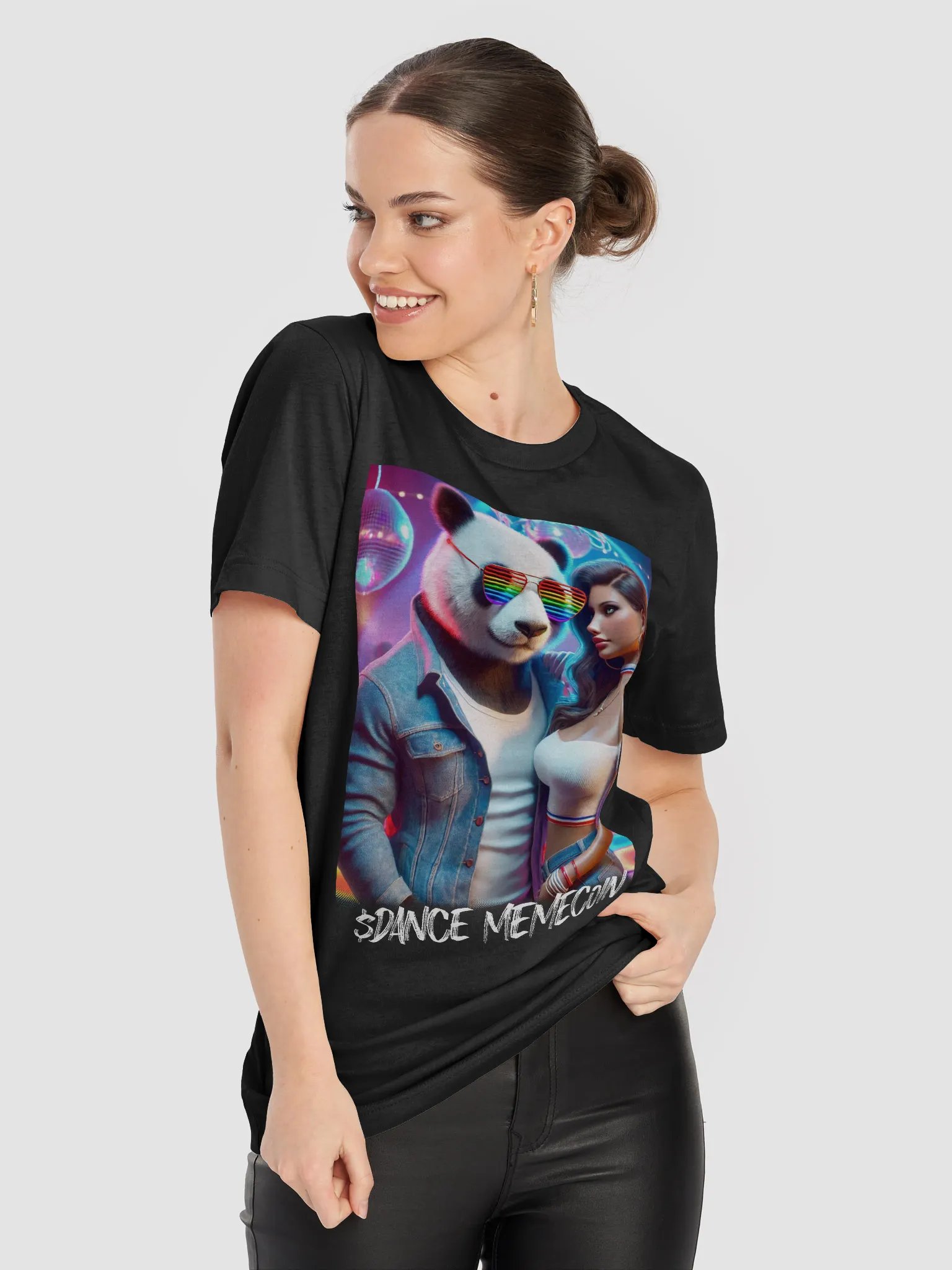 PLAYA PANDA - DANCE MEMECOIN - PREMIUM TEE - BLACK product image (4)