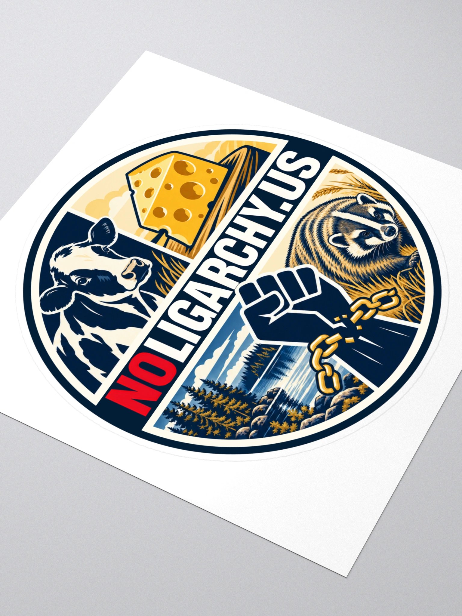 Wisconsin NOLIGARCHY.US sticker product image (3)