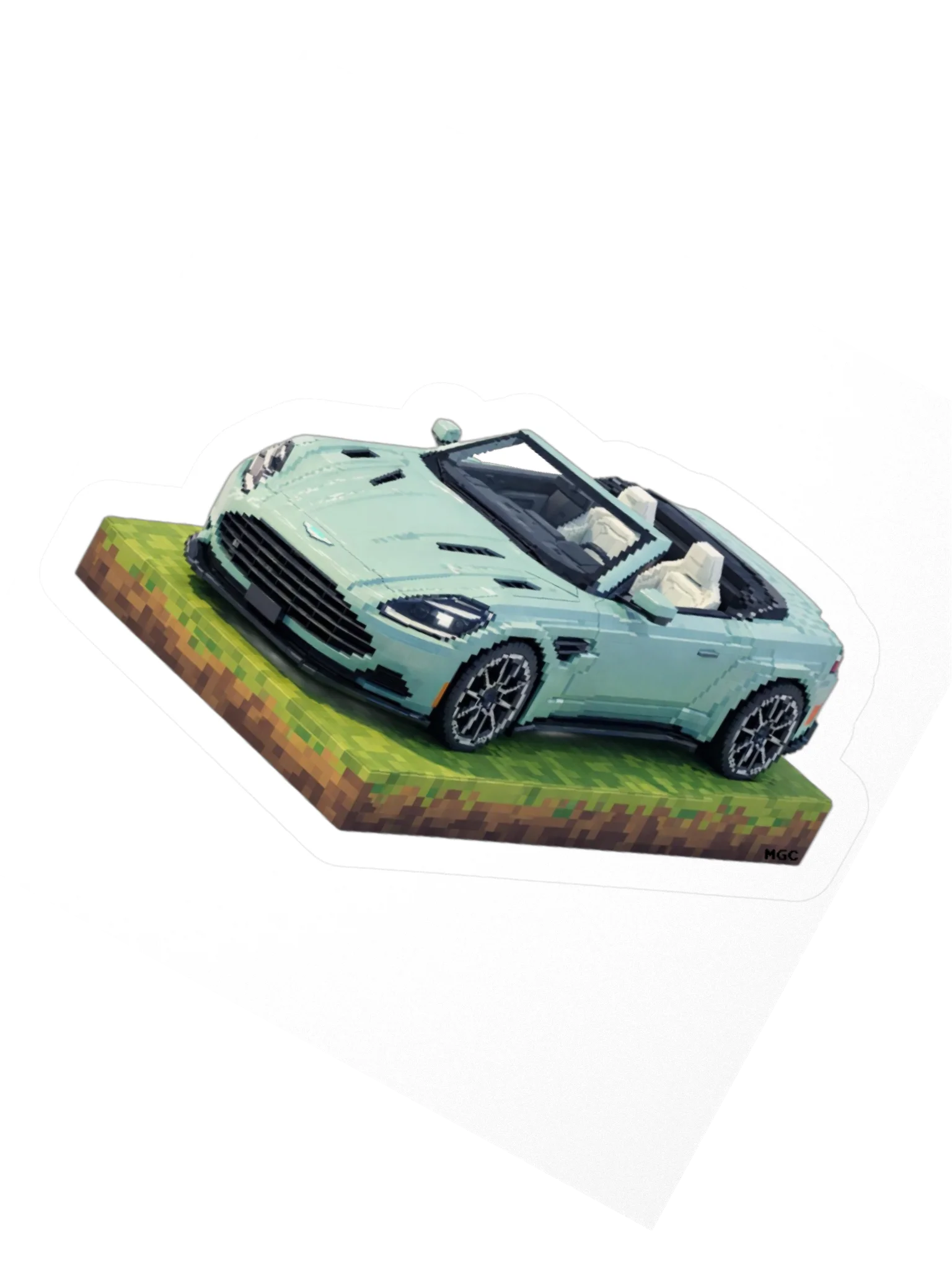 Aura Green Aston Martin Vanquish Sticker (Pixel, Retro, Minecraft) product image (6)