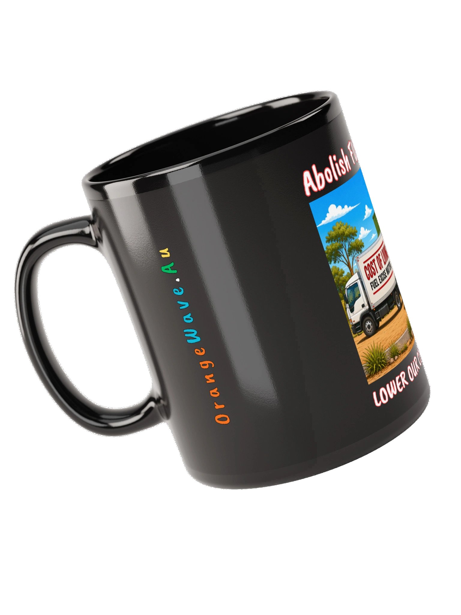 Abolish Fuel Excise Black Glossy Mug product image (10)