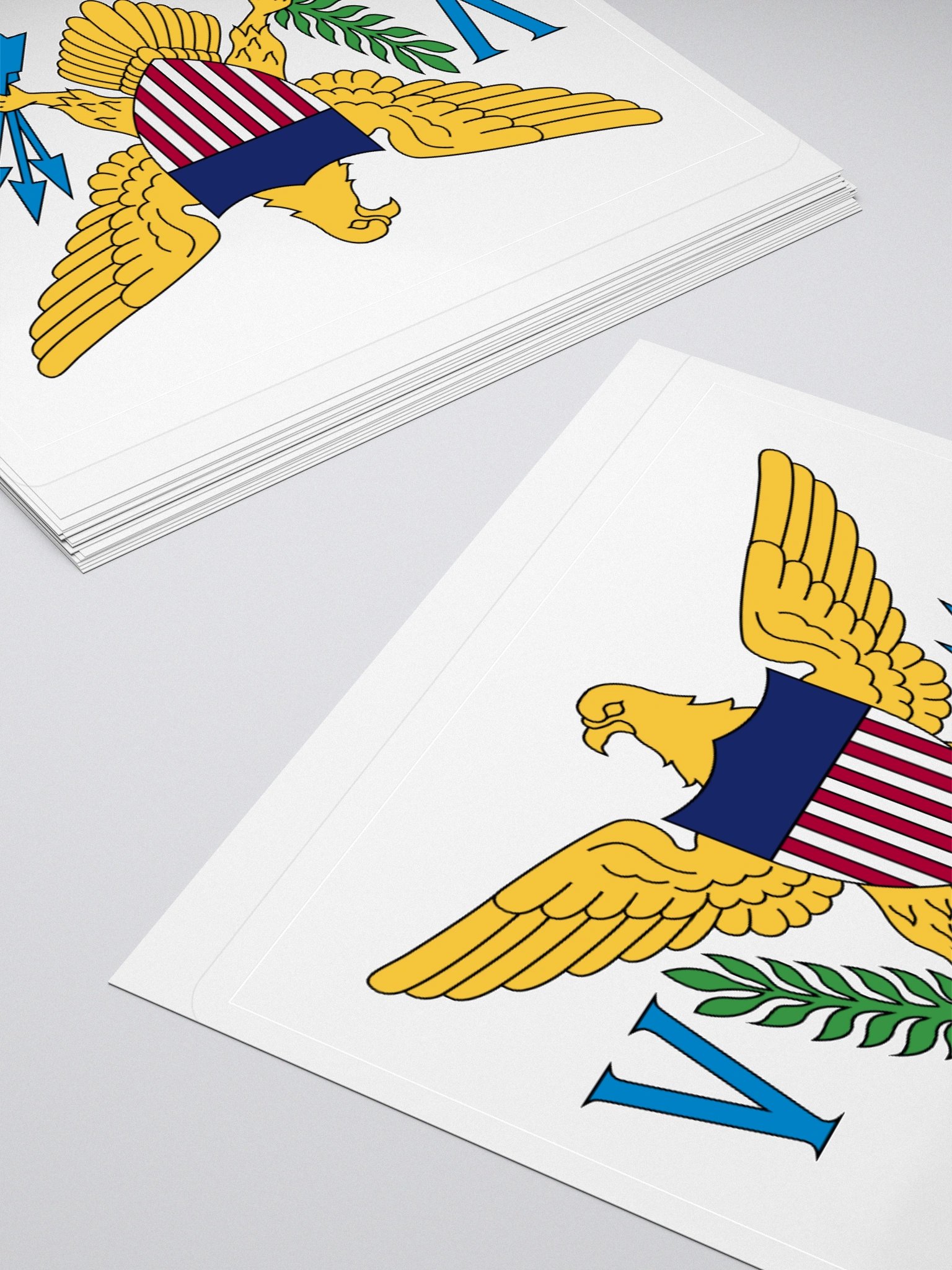 US Virgin Islands Flag Sticker | Eagle and Flames Design | Durable Vinyl | 3 Sizes product image (11)
