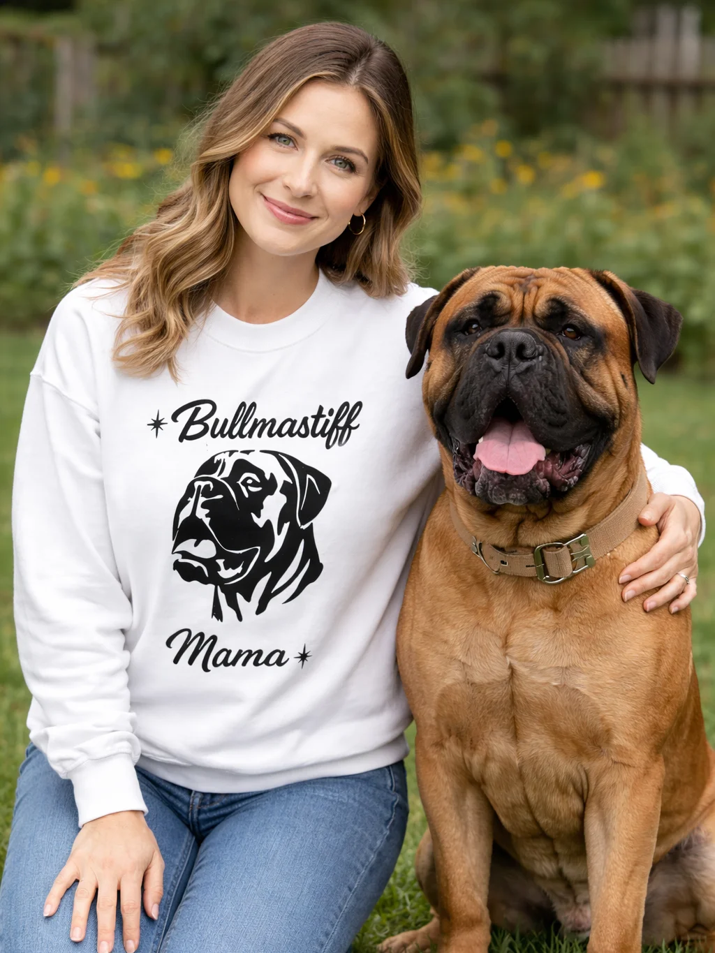 Bullmastiff Mama Silhouette Print Sweatshirt product image (1)