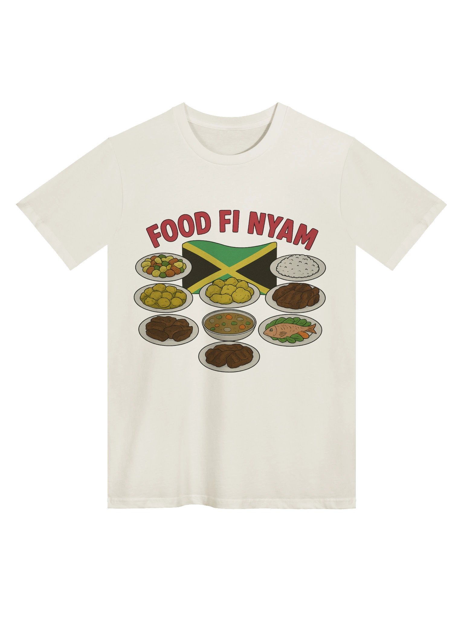 Jamaican Food Fiesta Unisex T-Shirt product image (3)