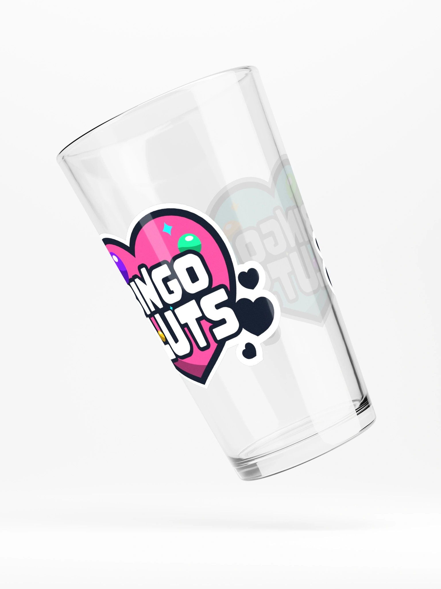 BINGO SLUTS PINT GLASS PINK/TEAL product image (3)