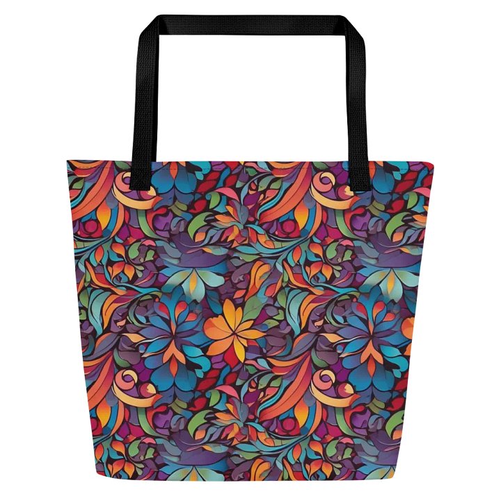 Abstract Multi-coloured Floral Tote product image (2)