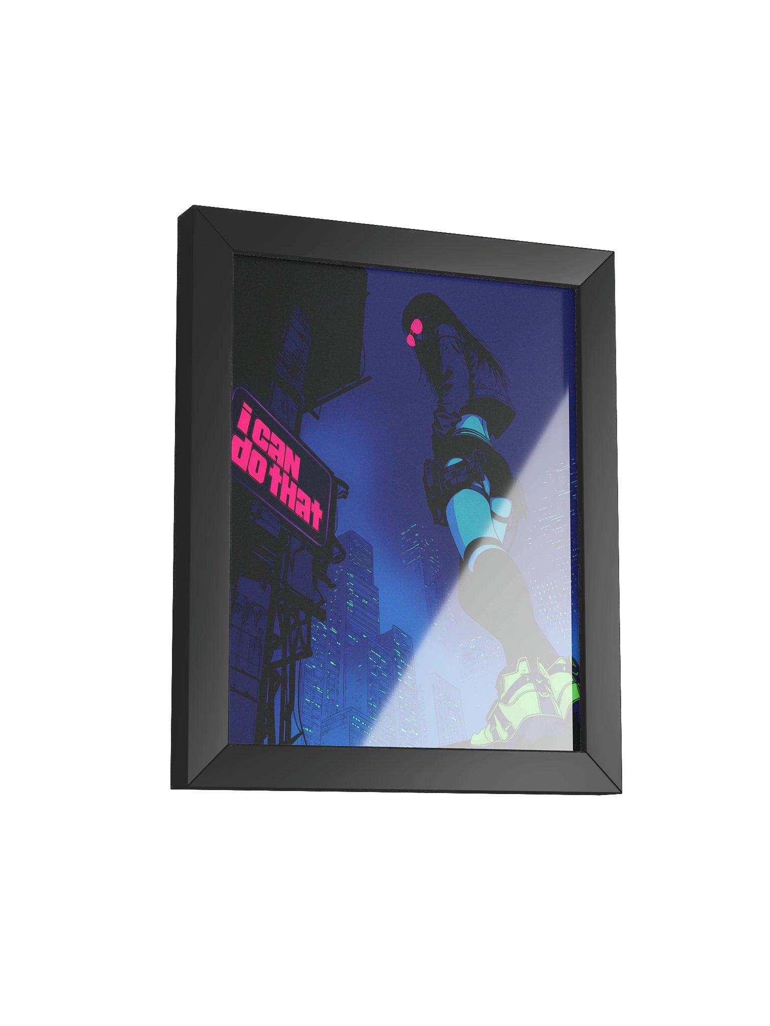 "I can do that" Neon Cyberpunk Framed Poster product image (7)