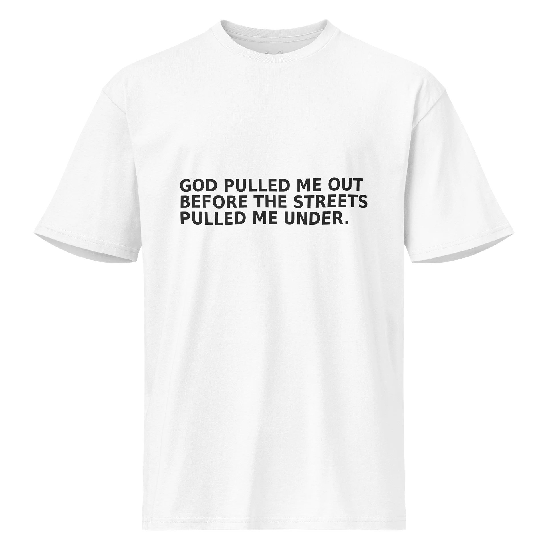 God Pulled Me Out White Tee product image (1)