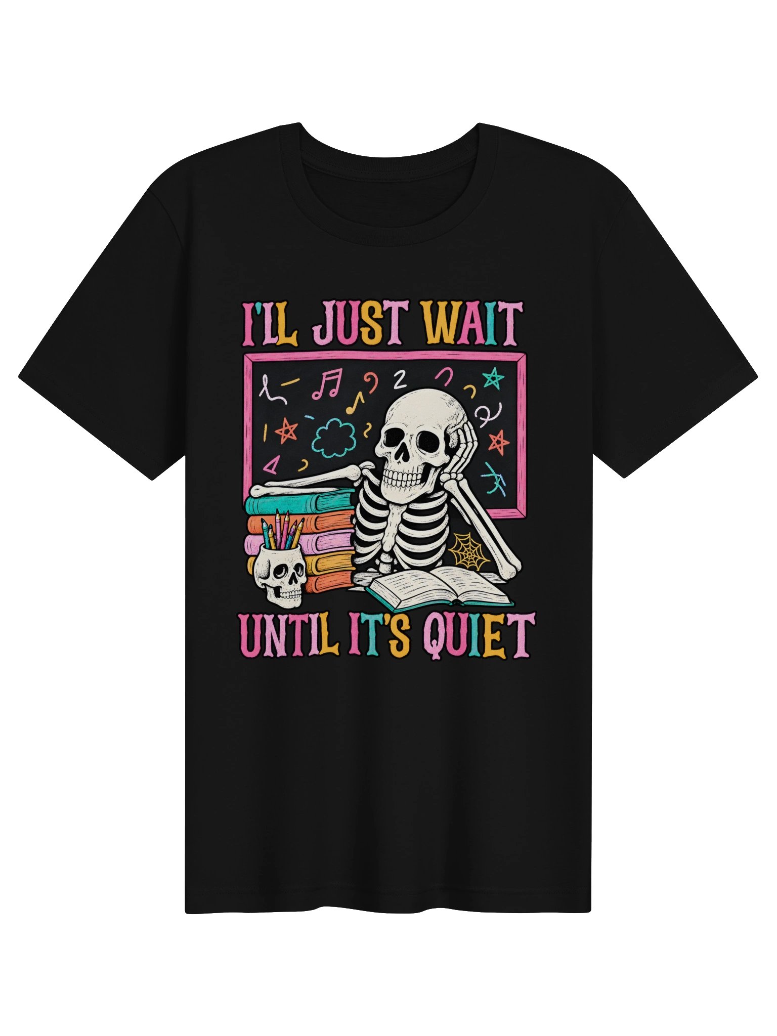I’ll Just Wait Until It’s Quiet” Skeleton Study Shirt product image (3)