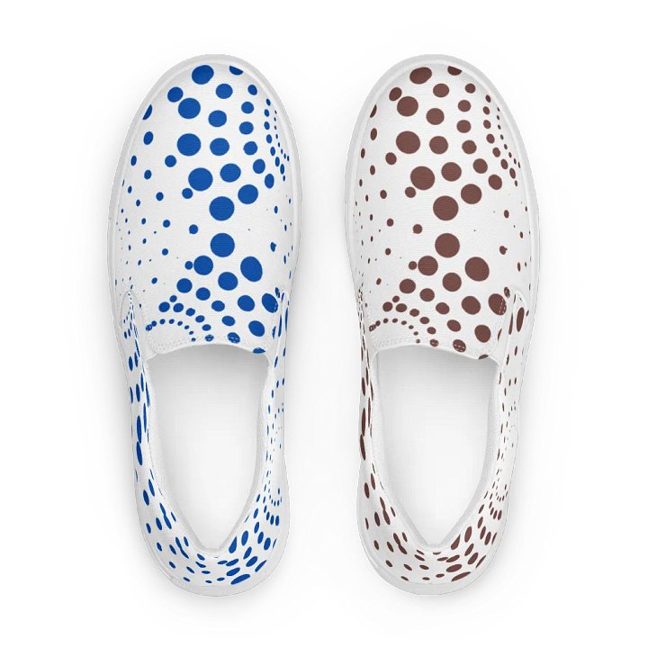 Blue Brown Men's Slip-On Canvas Shoes product image (2)