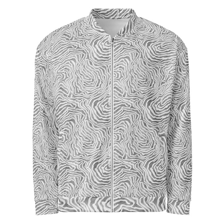 Light Grey Snake Bomber Jacket product image (1)