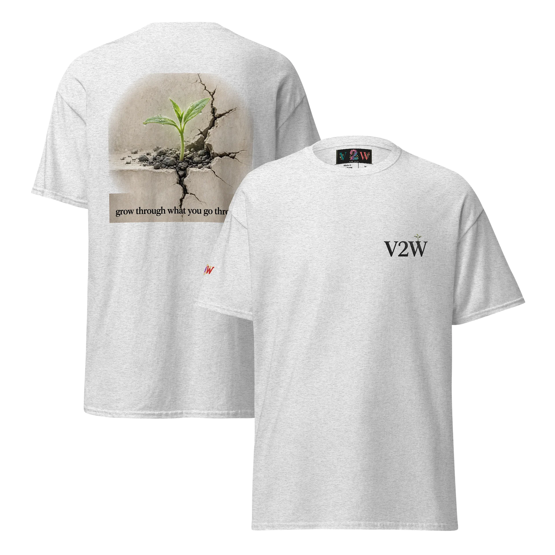 V2W "WHAT YOU DO GROWS YOU” Concrete Sprout Tee product image (46)