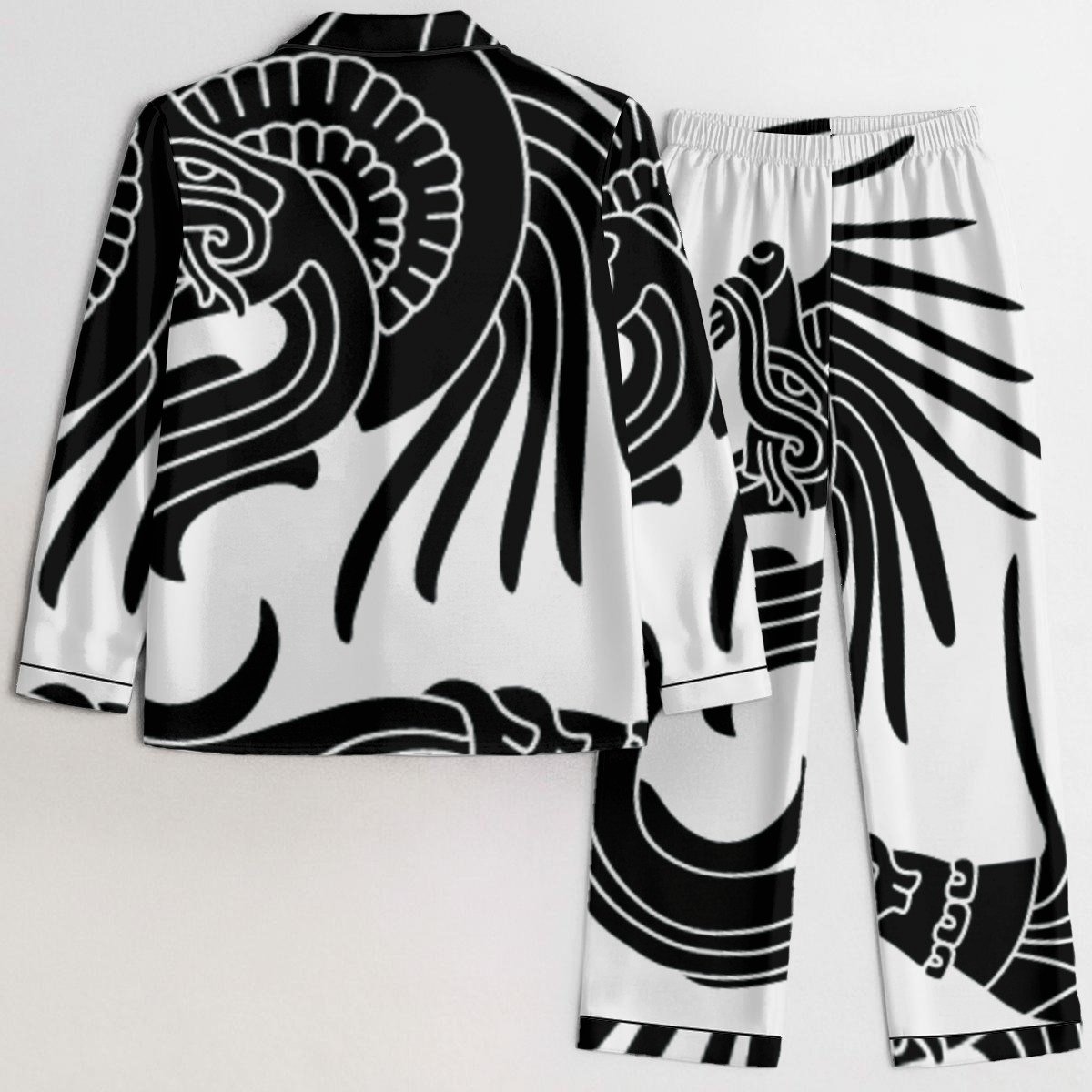 Monochrome Bloom Artistic Pajama Set product image (2)