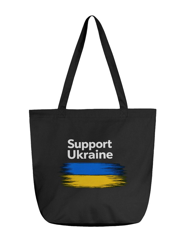 Eco-Friendly Tote Bag Ukrainian Flag, black product image (1)