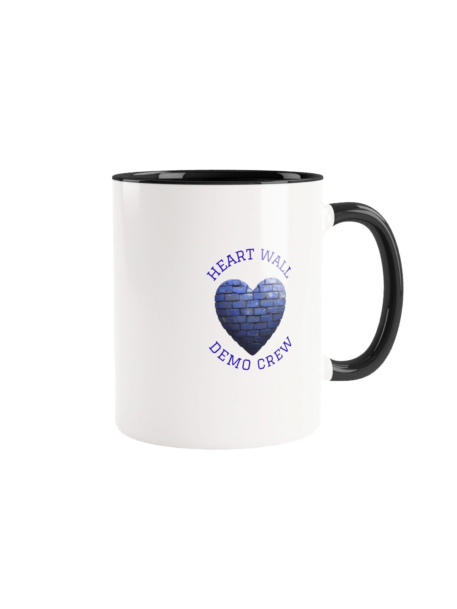 Heart Wall Demo Crew Ceramic Mug - Blue Graphic - 11oz or 15oz product image (1)