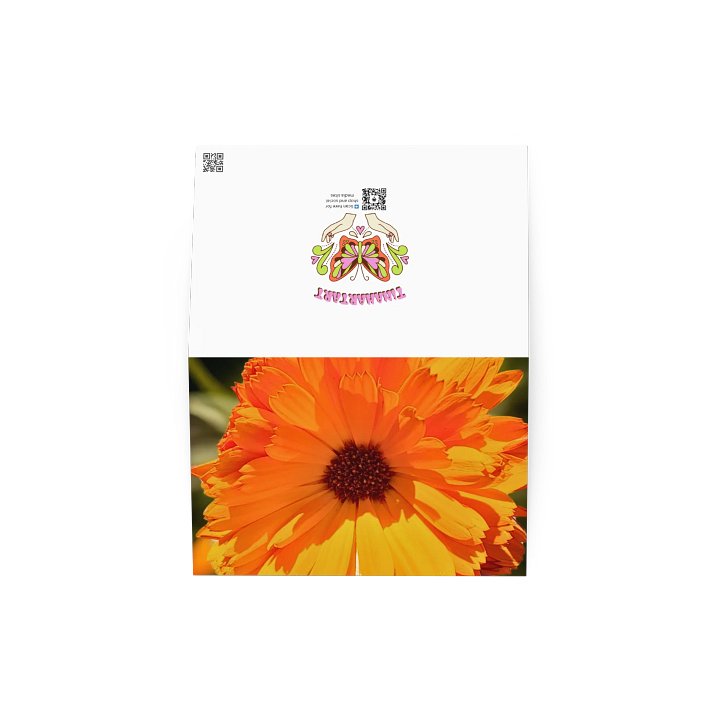Orange Calendula Blossom Greeting Card product image (2)