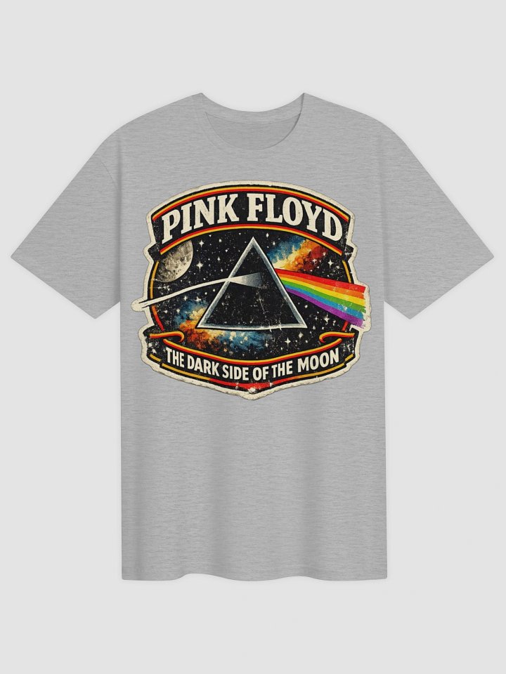 Pink Floyd Dark Side of the Moon T-Shirt | Prism Rainbow Design | 70s Rock Vintage Graphic Tee product image (2)
