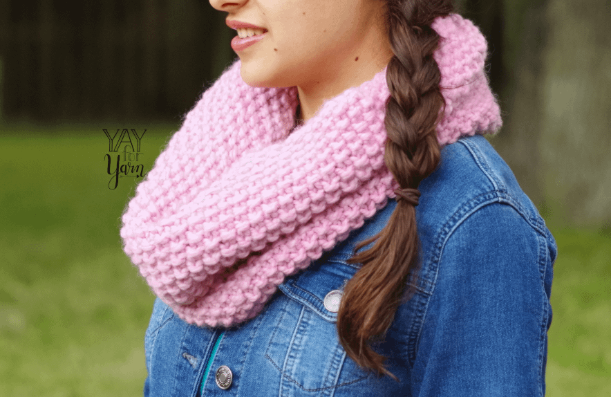 Seed Stitch Cowl - PDF Knitting Pattern & Video Tutorial for Beginners ...