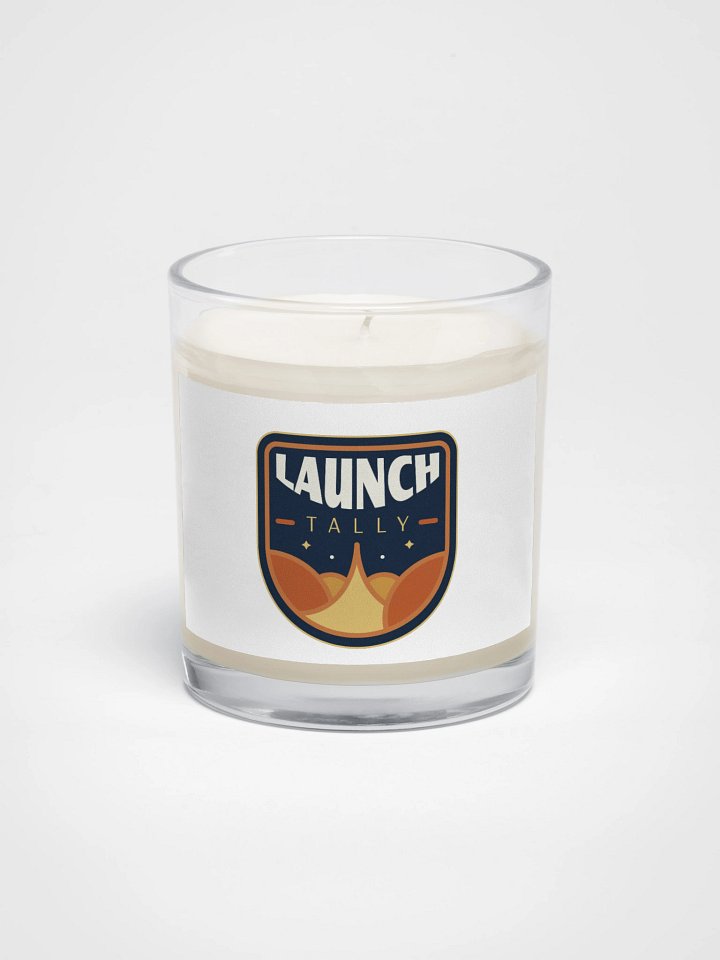 Soy Wax Candle In A Clear Glass Jar product image (1)
