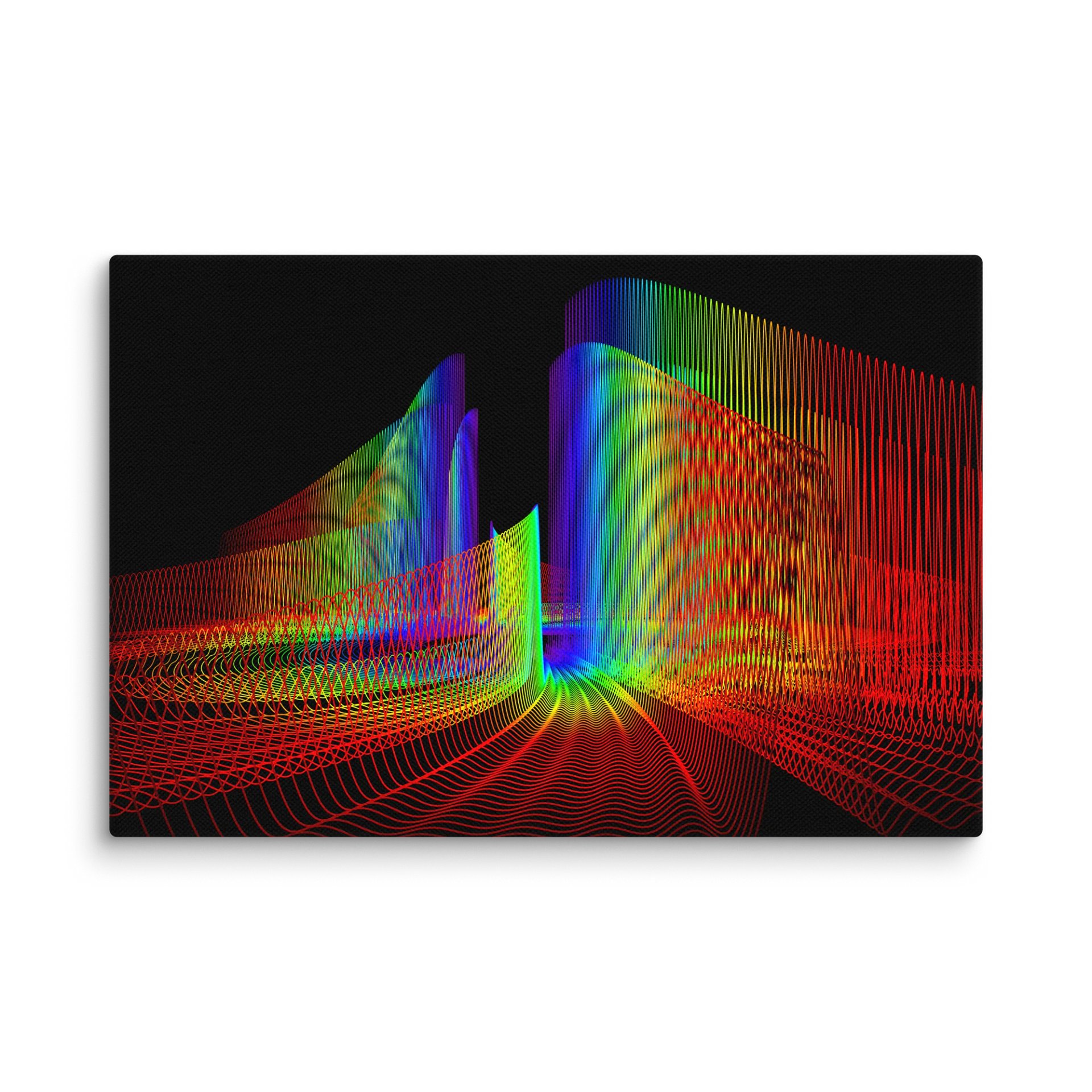 Sparse Spectral Spaceport Zeta - Diffraction Curves Physics Art Canvas Print product image (1)