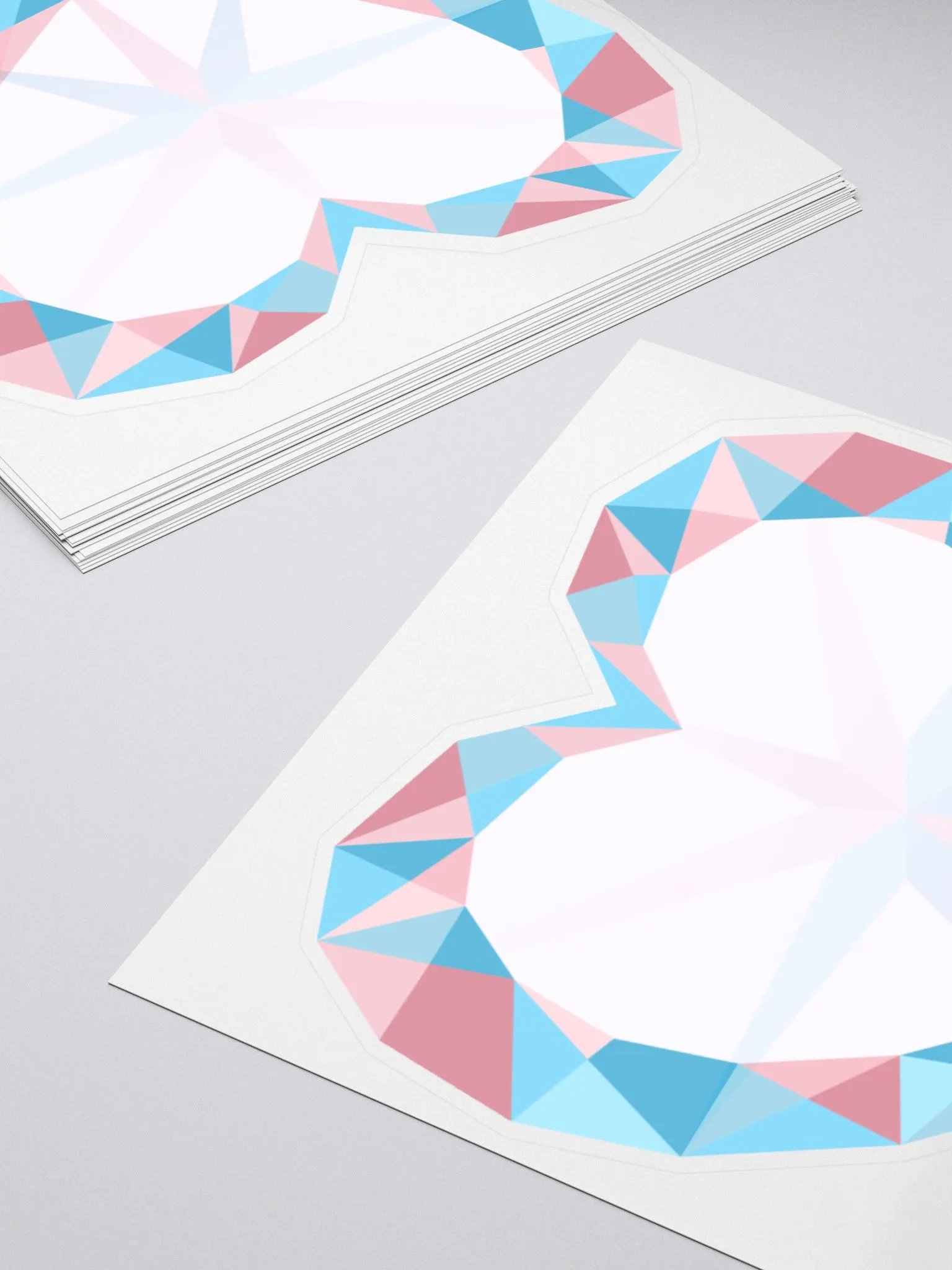 Crystal Pride Heart (Trans Pride) Cut Sticker product image (4)