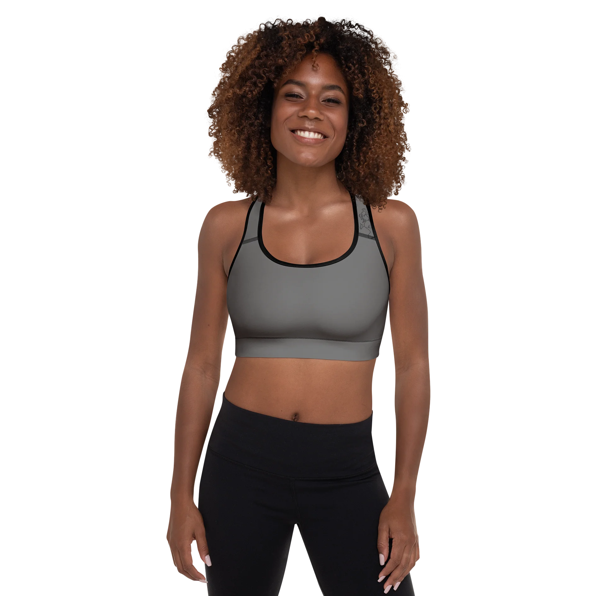 Gun Metal Grey | Padded Sports Bra product image (4)
