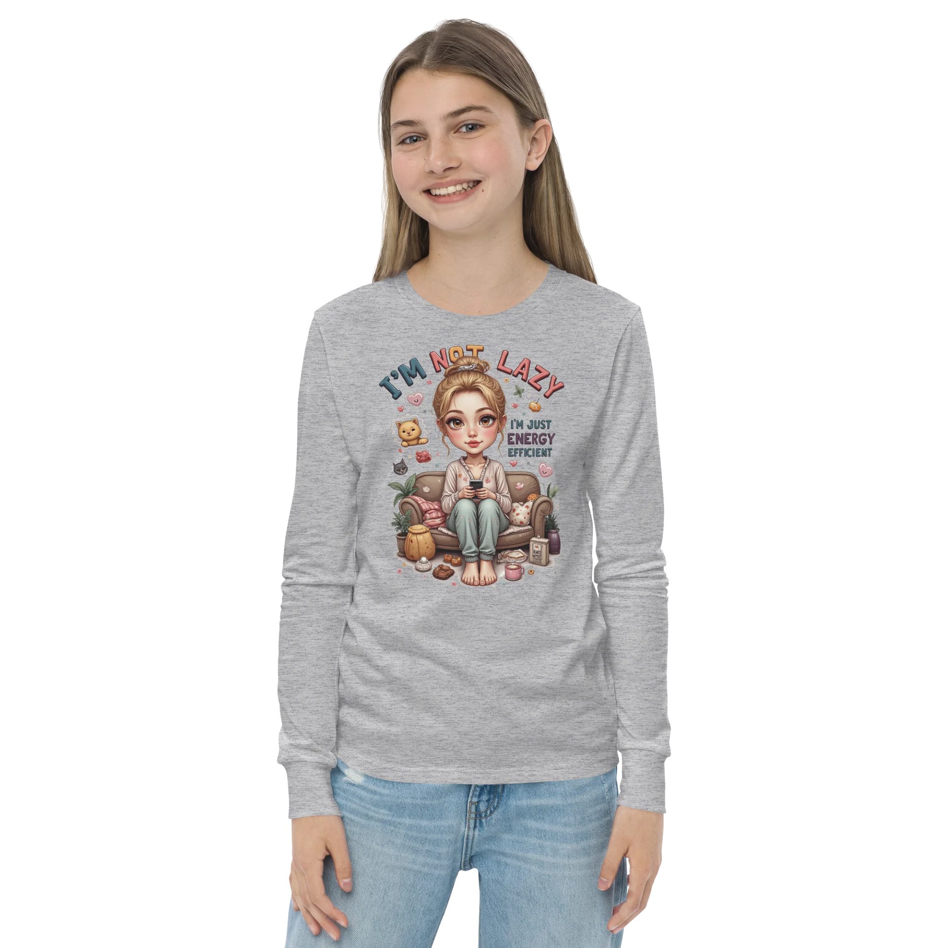 I'm Not Lazy I'm Energy Efficient Long Sleeve Tee product image (14)